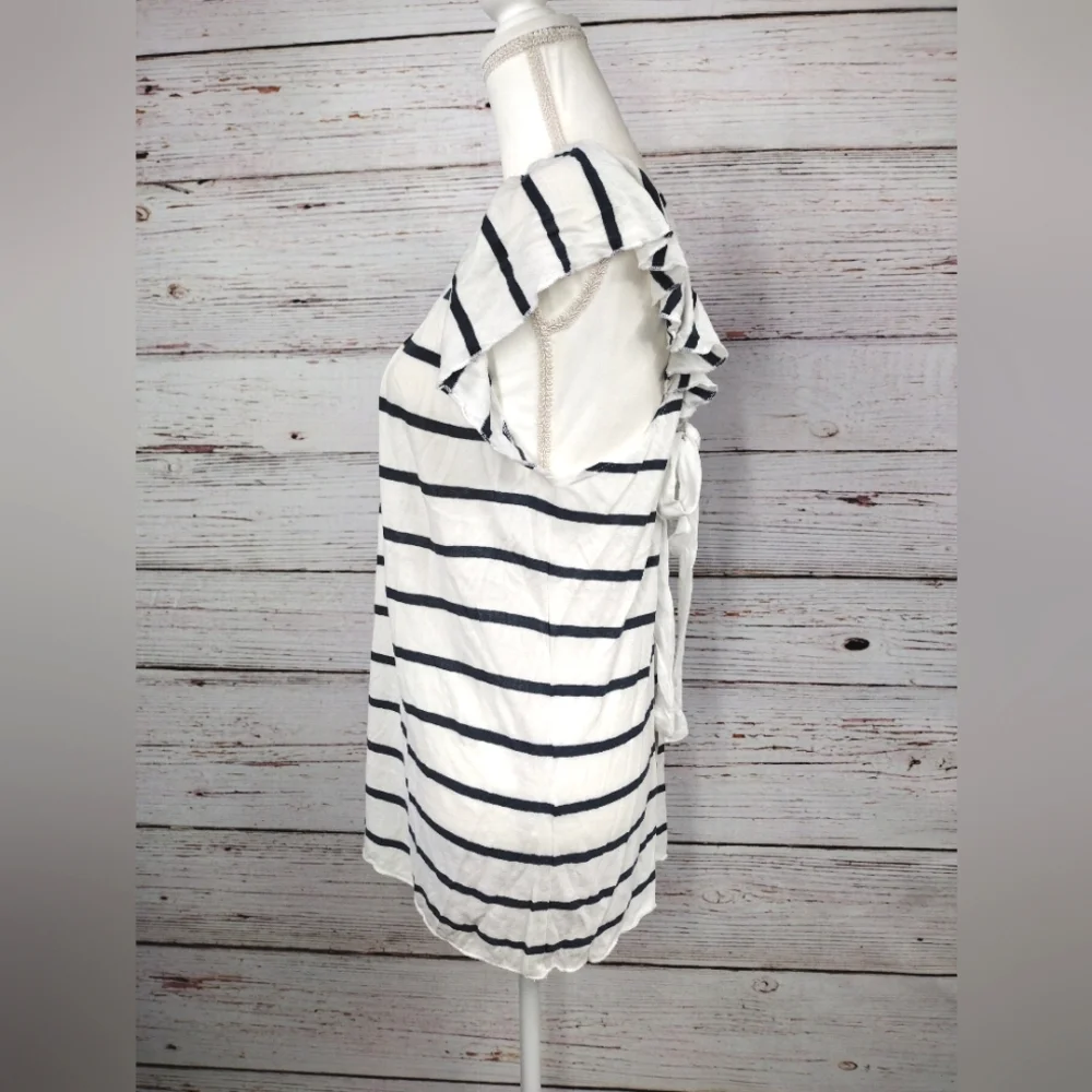Chaser Striped Ruffle Top - Picture 4 of 11